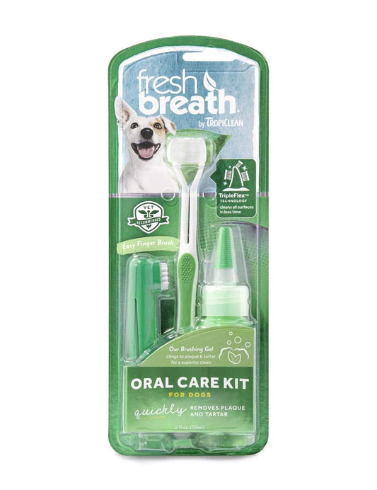 TropiClean Fresh Breath Oral Care Kit for Large Dogs