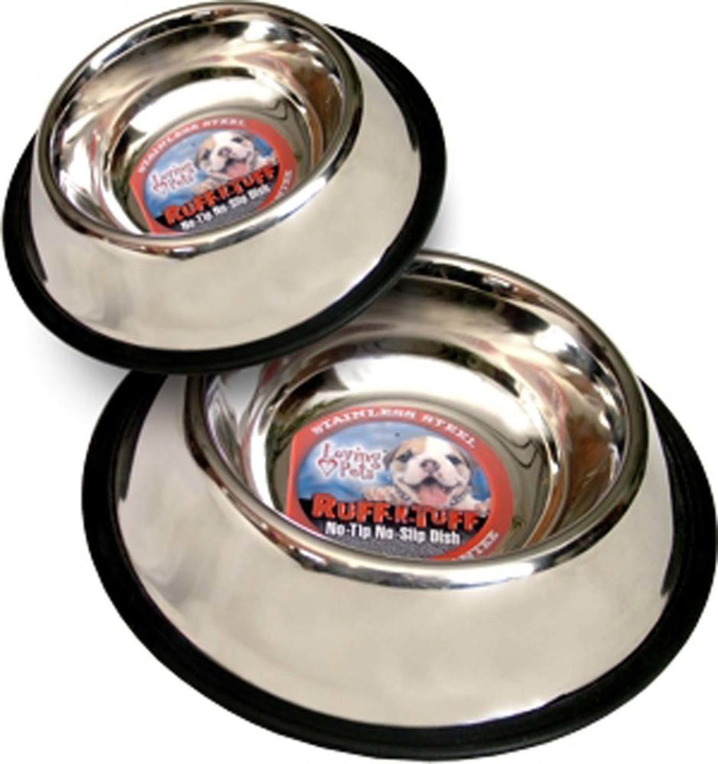 Loving Pets No-Tip 16oz Stainless Steel Bowl